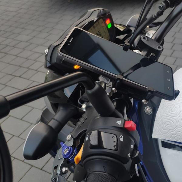 Rowerowy uchwyt na telefon, smartfon metalowy ROCKBROS 6/7
