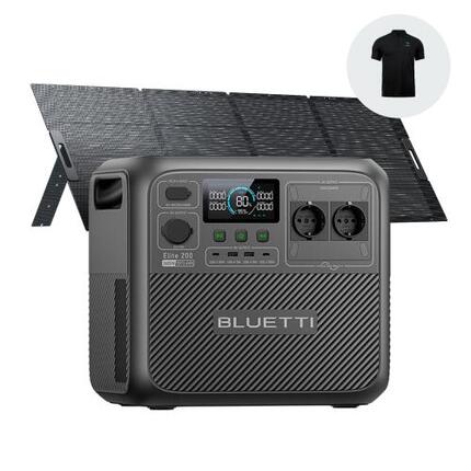 Solar Generator Elite 200 V2 mit 350W Solar Panel, 2073Wh Notstrom für Camping