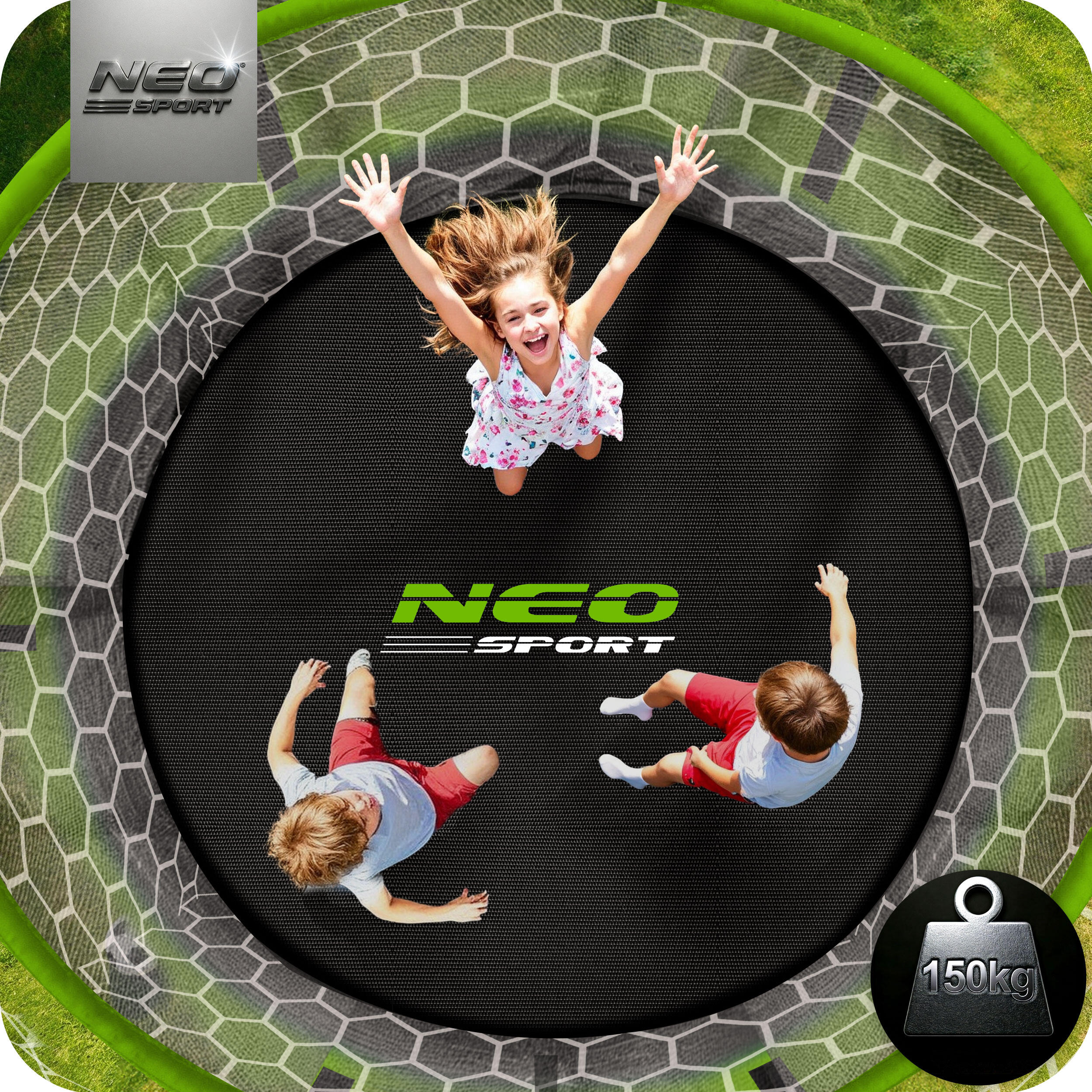 Trampolina ogrodowa Neo-Sport NS-10C221 Circle 312cm/10ft z siatką wewnętrzną 3/7