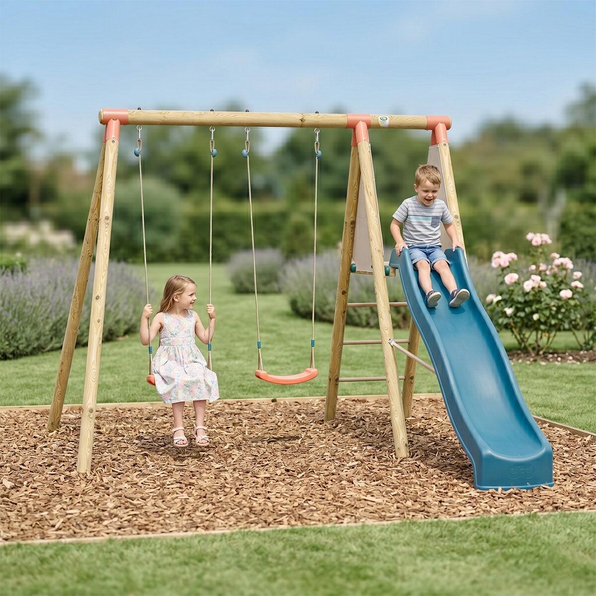 Balançoire en bois 2,30 m Topwood MILU 2 - 4 enfants 2/5