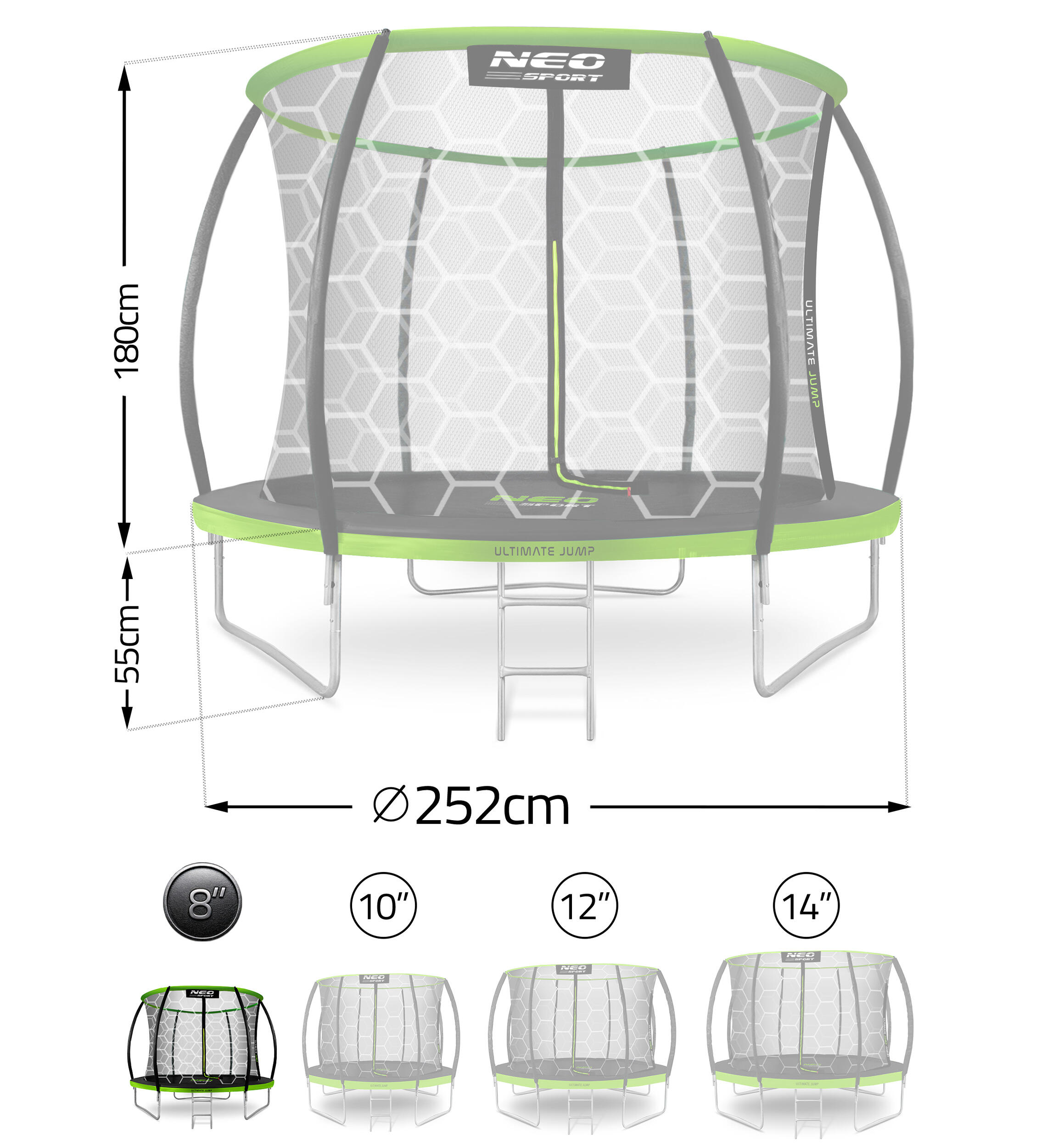 Kinder Gymnastik Trampolin - Ns-08c221 grün 6/7