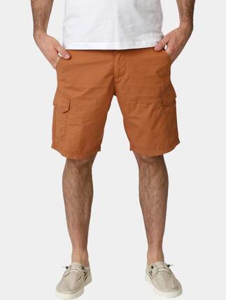 Bermuda - Homme - Ceinture semi-élastiquée, coton - VIDALBER - Marron