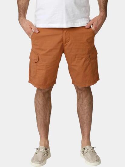 Bermuda - Homme - Ceinture semi-élastiquée, coton - VIDALBER - Marron