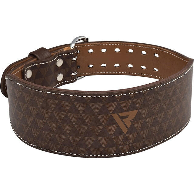 ARLO 4 Inch Medium Tan Leather Weightlifting Belt - Größe: S 2/7