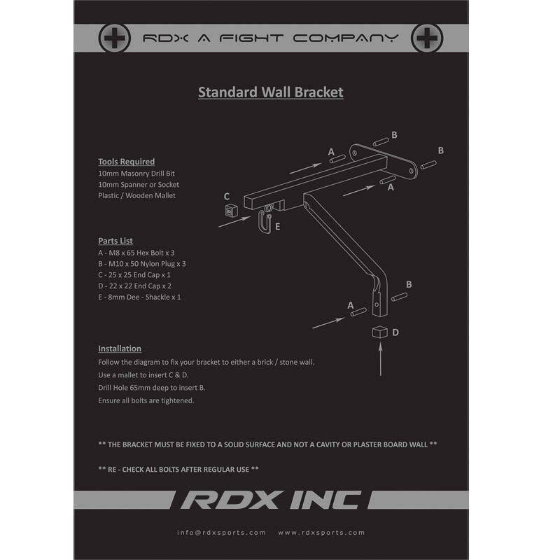 Support mural en acier pour sac de boxe max 40 Kg 2/4