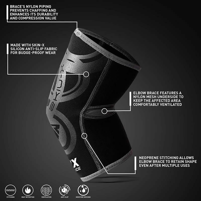 NEO PRENE ELBOW GRAU/SCHWARZ – S/M 2/4