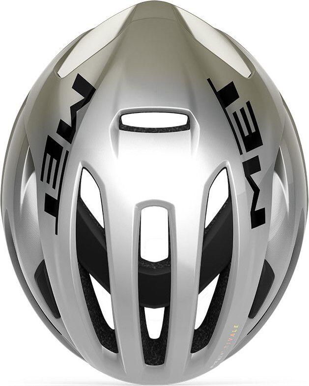 MET Rivale Mips Silver Road Casco Grigio 4/4