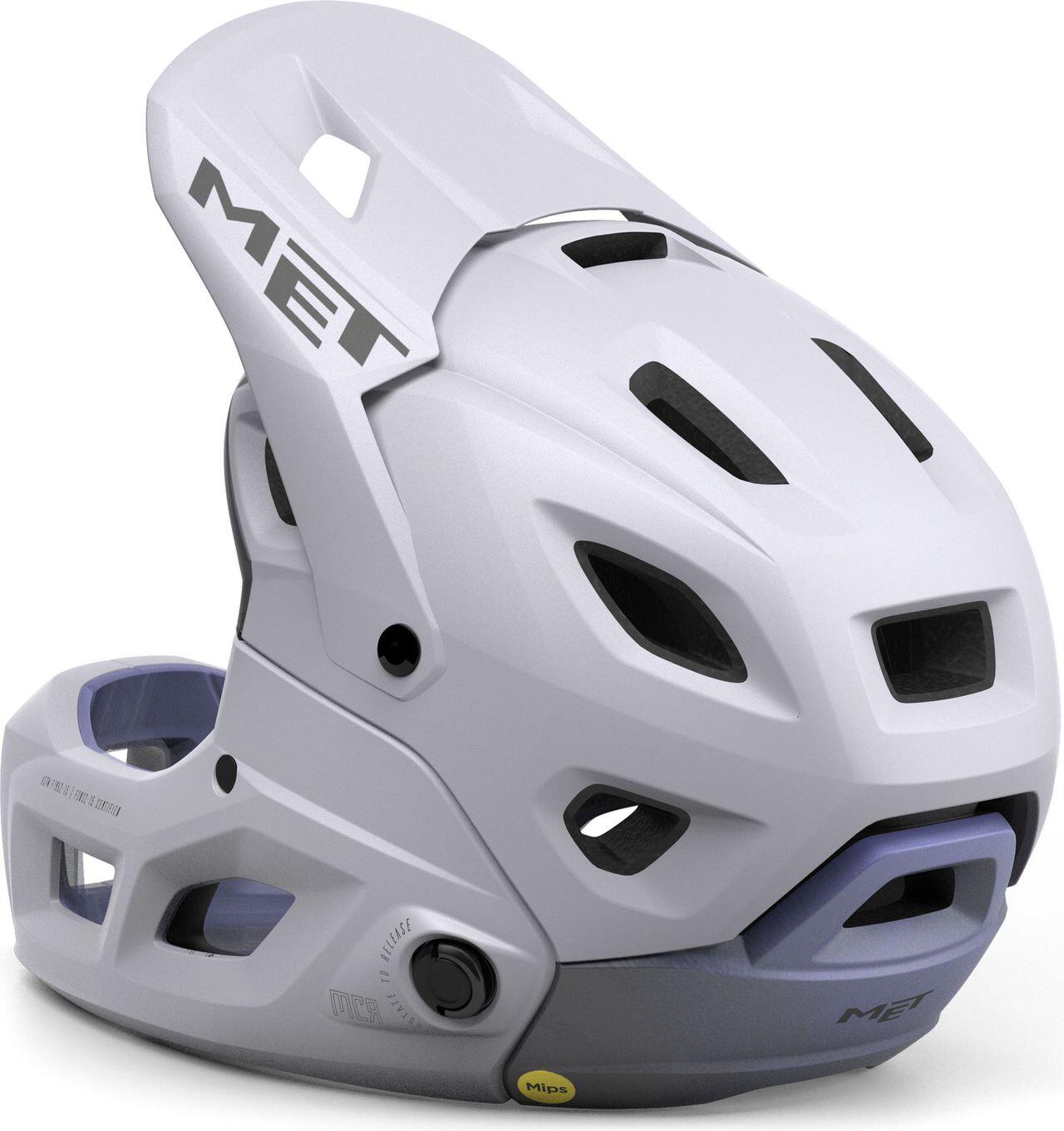 Casque avec Mentonnière Amovible Met Parachute MCR Mips Lila Mat 3/5