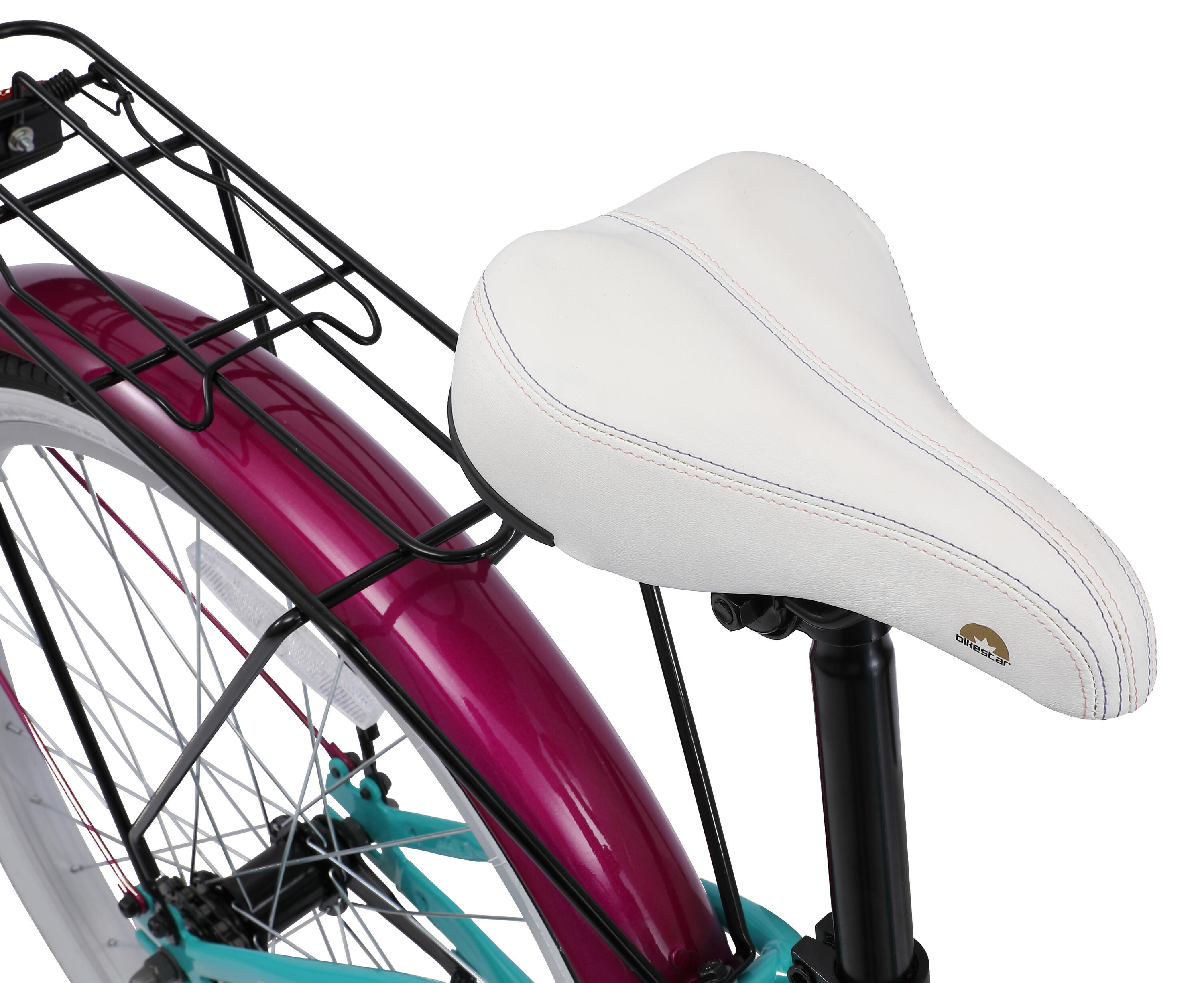 Kinderfiets 24 inch vanaf 8 - 11 jaar, Classic, Berry 5/7