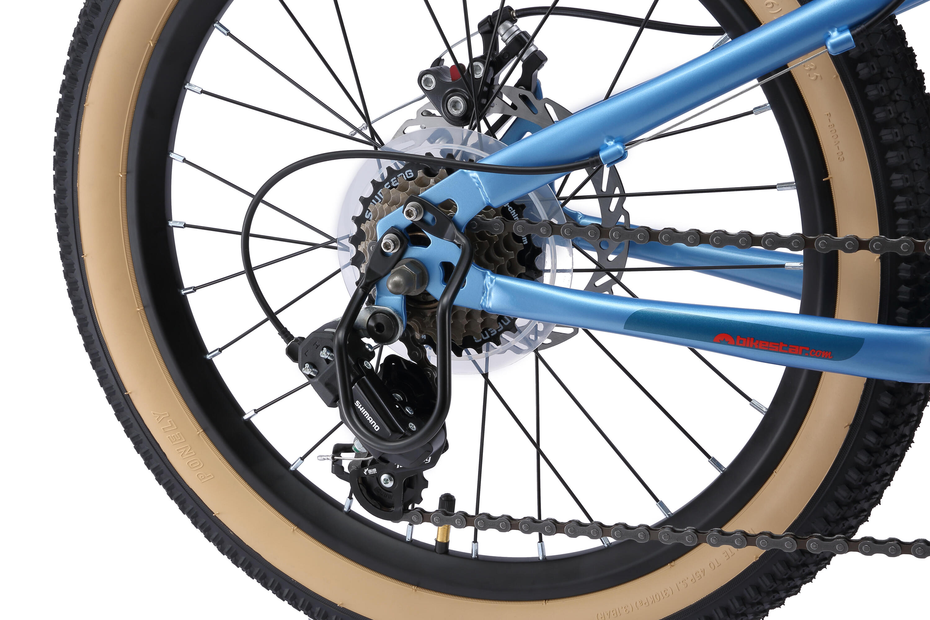 MTB 20" Kinderrad 6 Jahre, hardtail, 7 Gang, Scheibenbremse 5/7