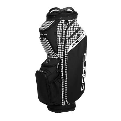 Borsa da golf Cobra Ultralight 2 Cart Bag bianca e nera