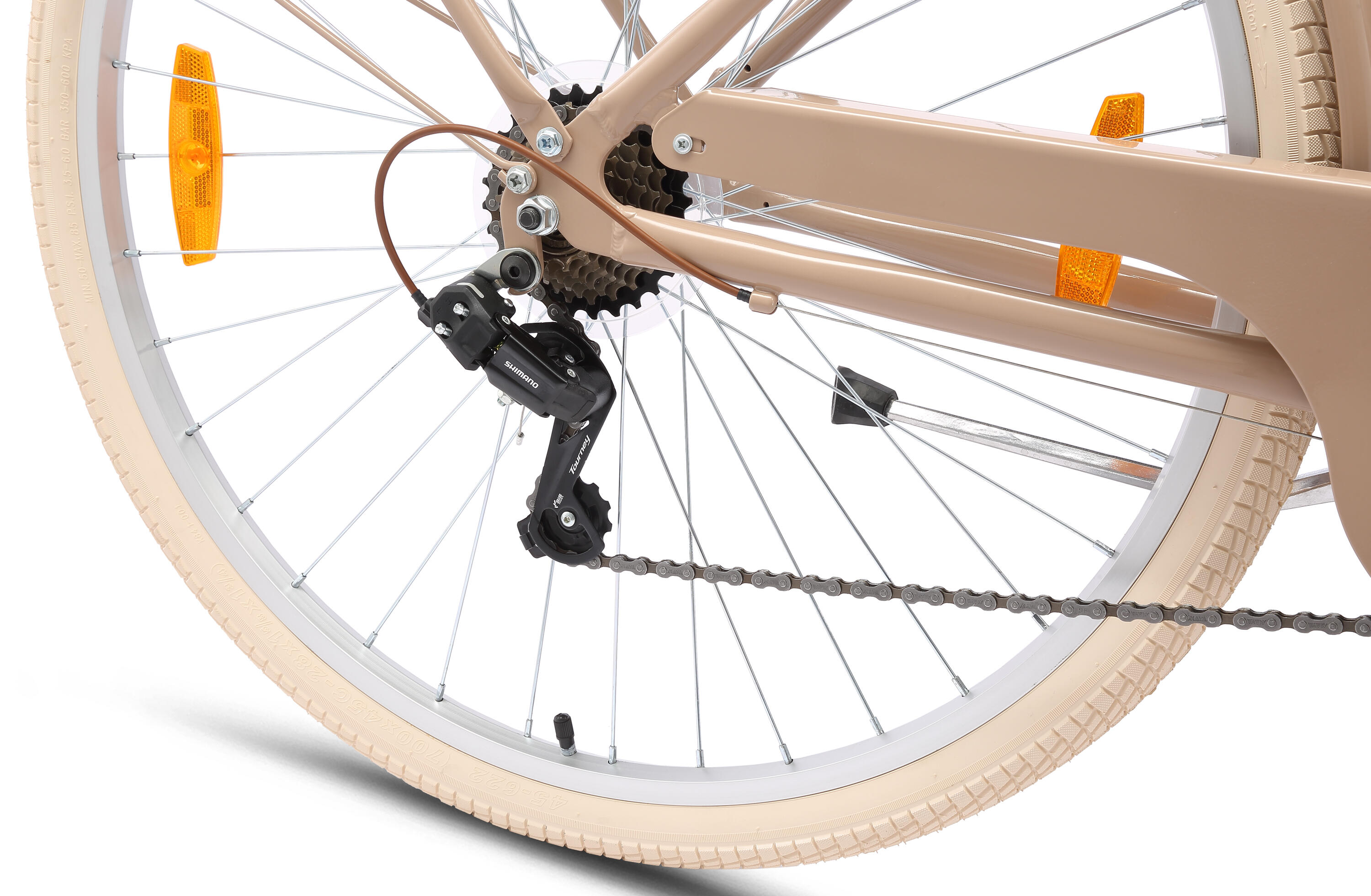 Vélo de ville, VTC en aluminium 28", 7 vitesses, rétro urbain 5/7