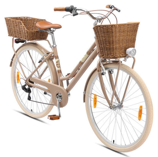 Vélo de ville, VTC en aluminium 28", 7 vitesses, rétro urbain