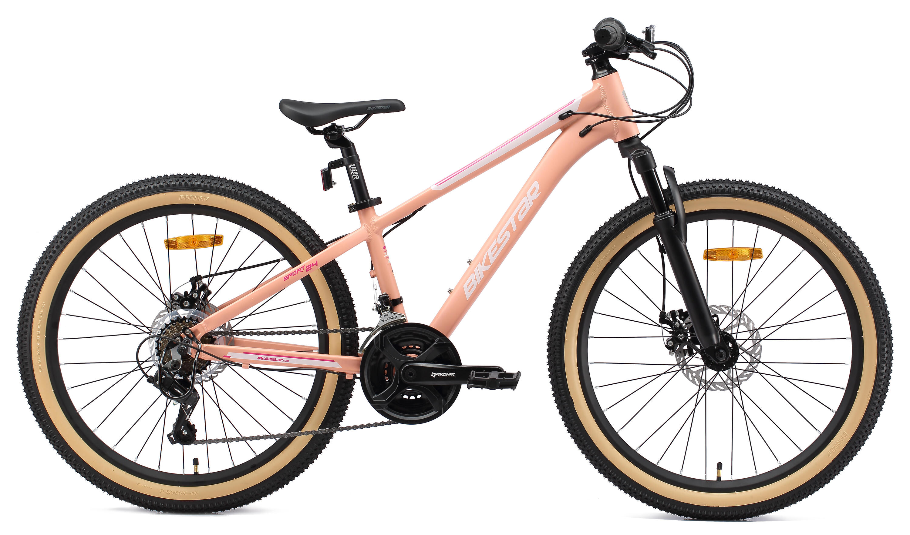 MTB 24" aluminium, kinderfiets 9 jaar, 21 versnellingen, schijfremmen 2/7