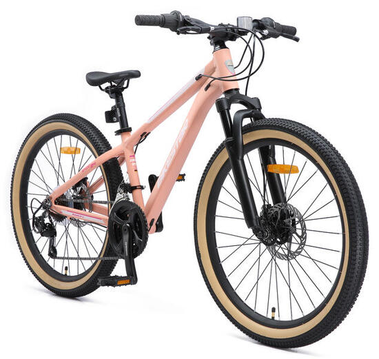 MTB 24" aluminium, kinderfiets 9 jaar, 21 versnellingen, schijfremmen