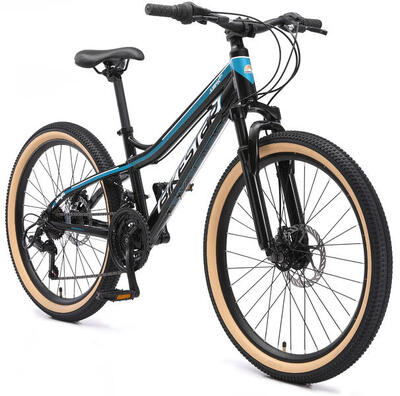 Mtb 24" aluminium, kinderfiets 9 jaar, hardtail, 21 versnellingen, schijfremmen