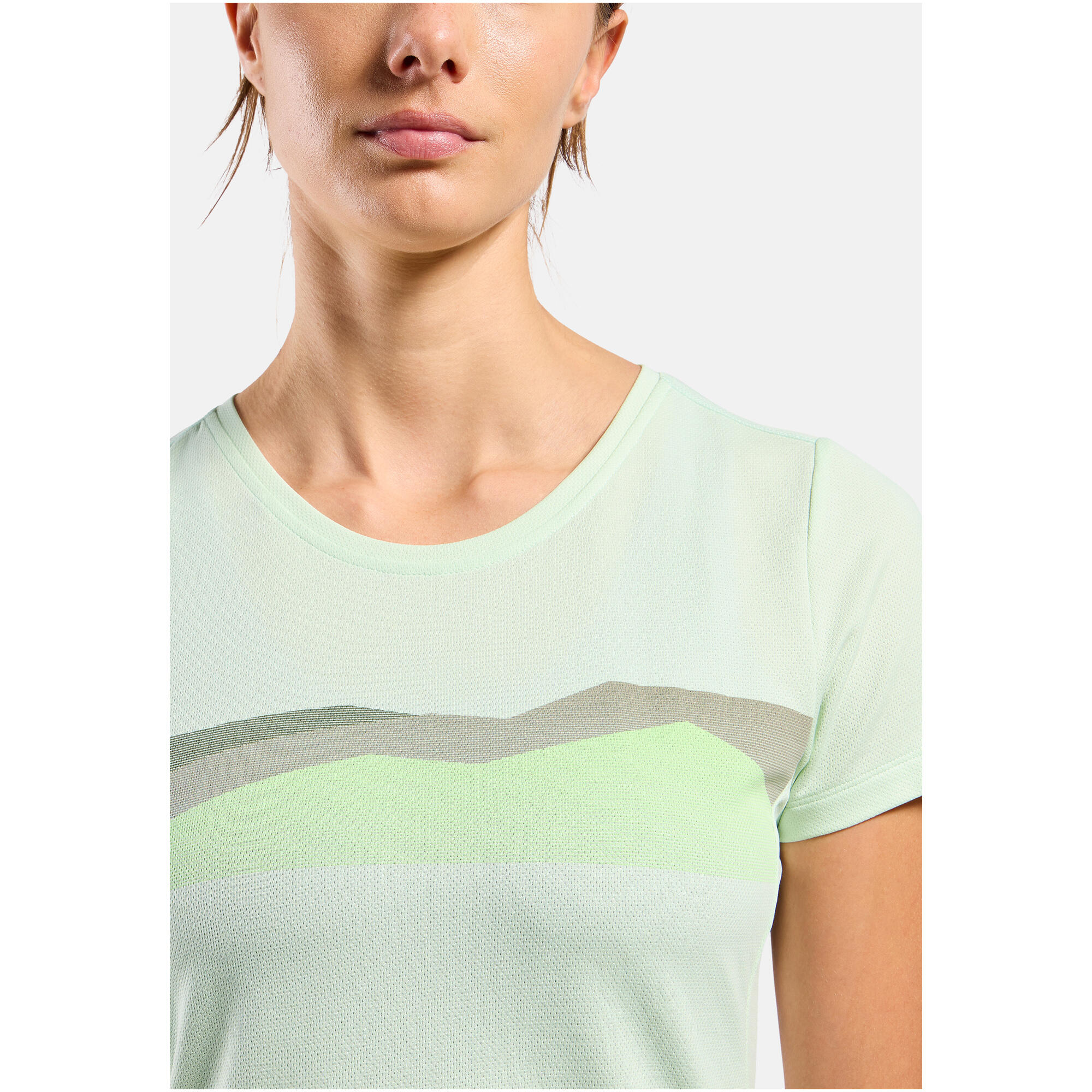 T-Shirt Technique Odlo F-Dry Ridgeline Vert Clair Femme 4/6