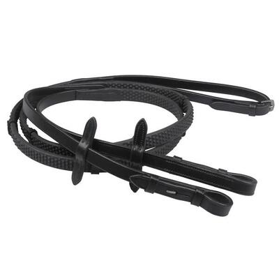 Teugels voor paarden van zacht rubber met stops qhp