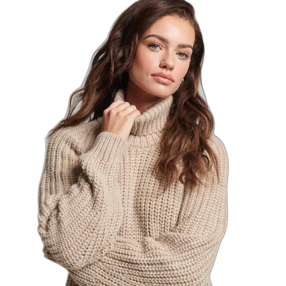 Jersey suelto de cuello alto para mujer con costuras Superdry 5/6