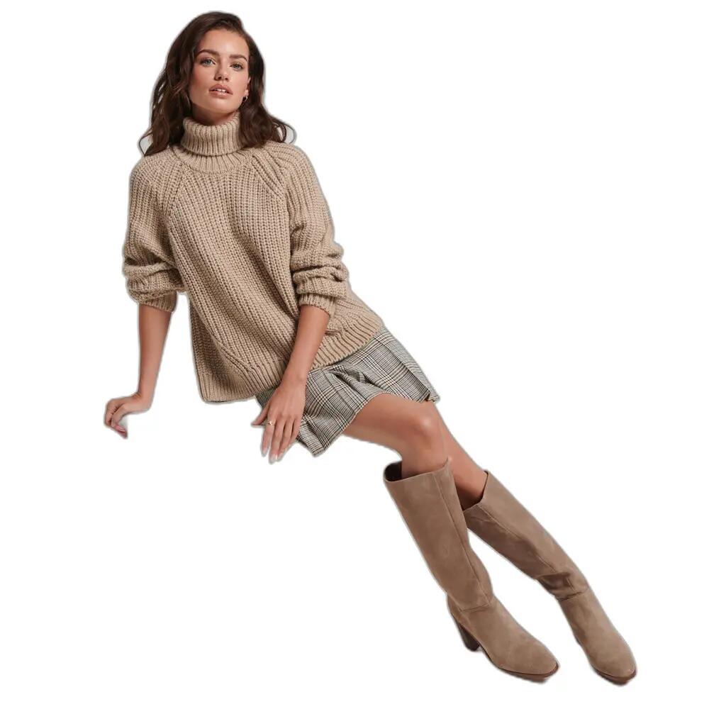 Jersey suelto de cuello alto para mujer con costuras Superdry 4/6