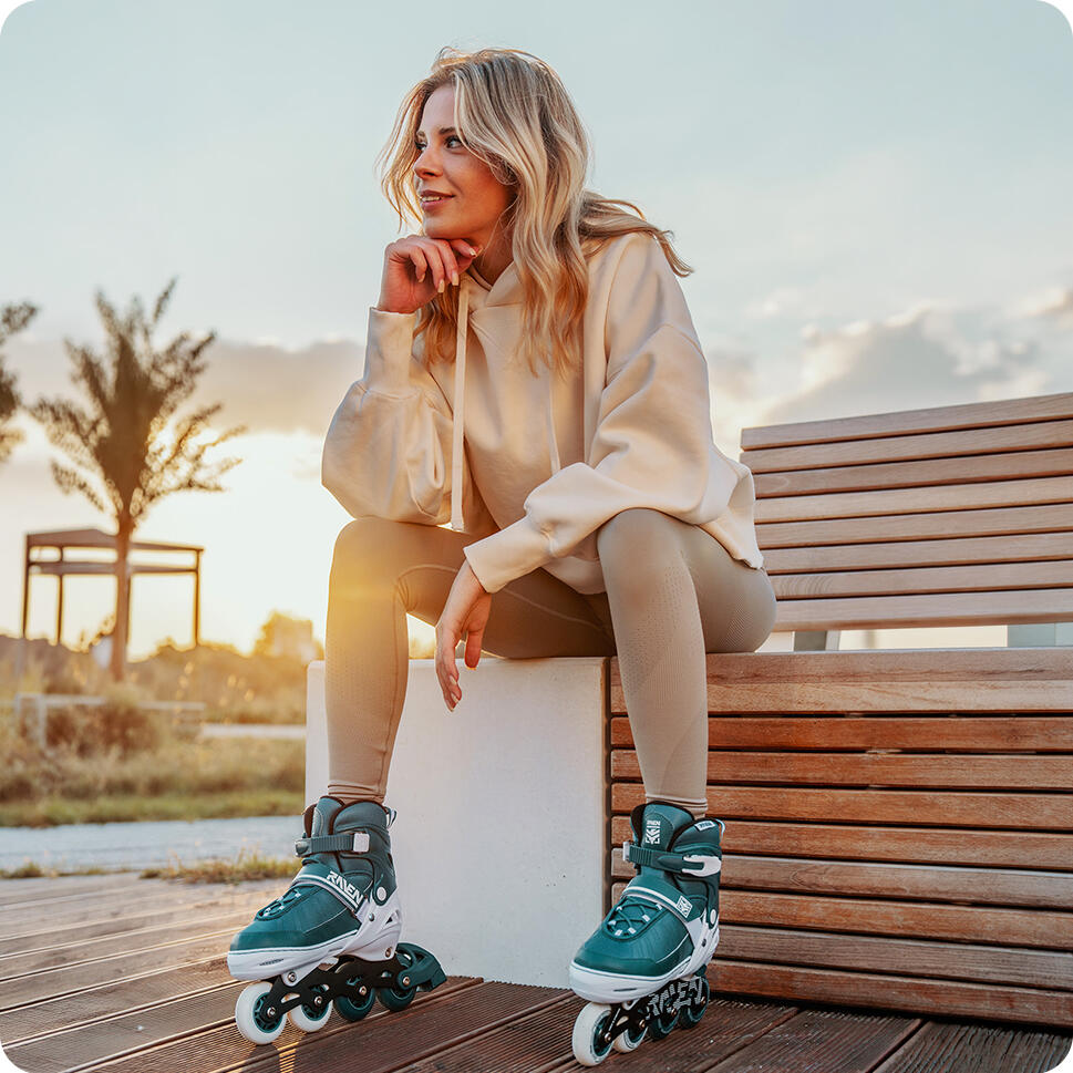 Raven Oxen Patins de rodas ajustáveis Hóquei 2 em 1 6/7