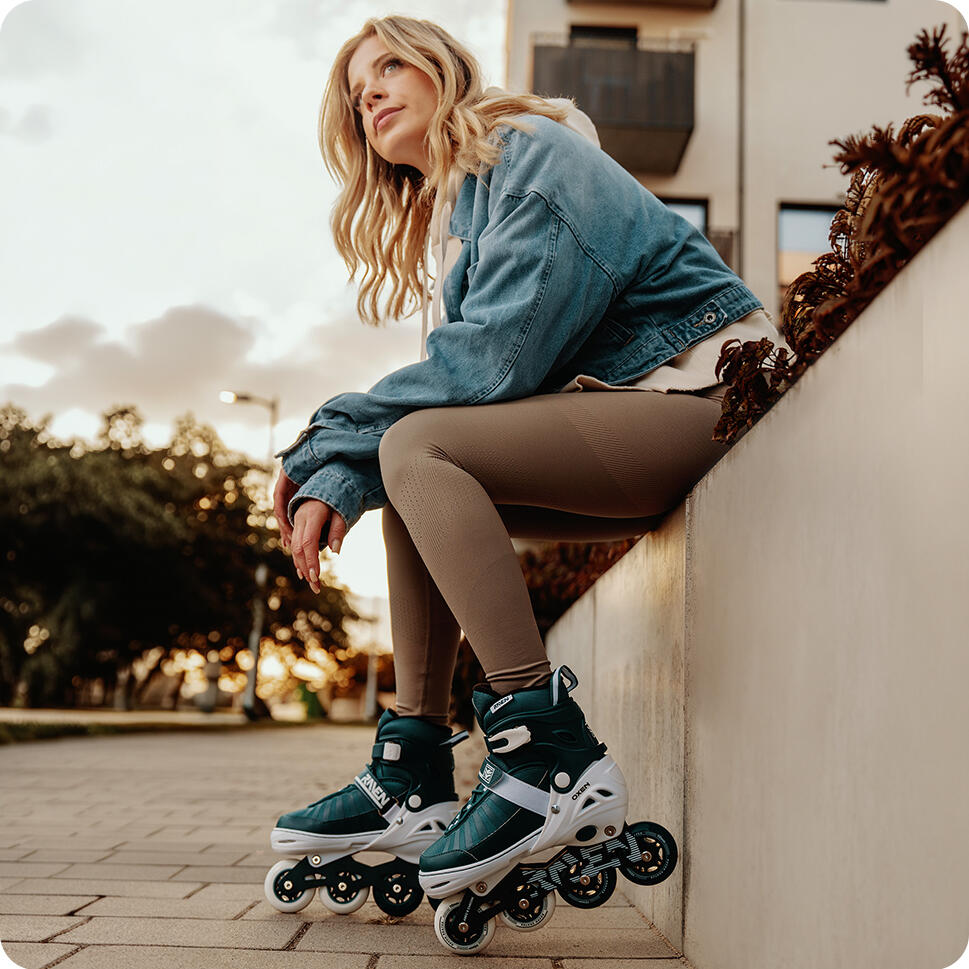 Verstellbare Rollschuhe Oxen Blaugrün 6/7