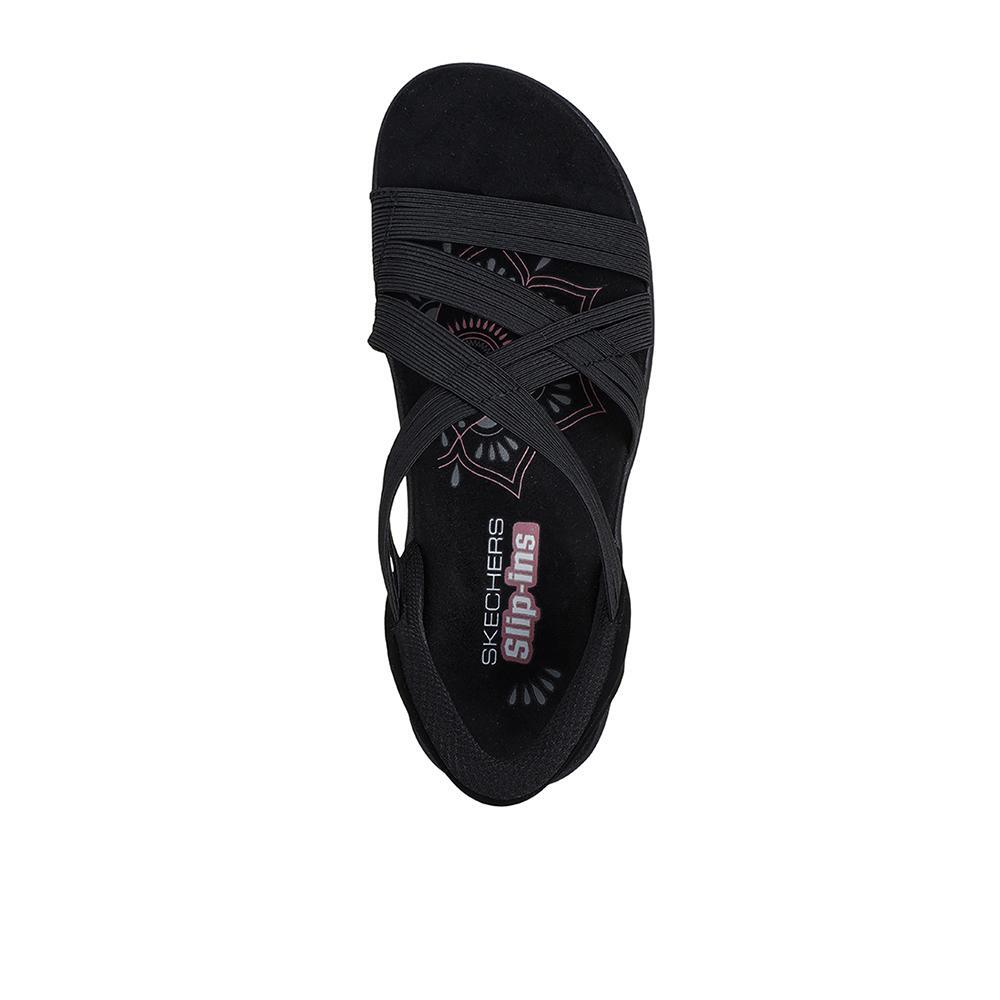 Sandalias Skechers Mujer Reggae Slim Simply Stretchy Negro 3/4