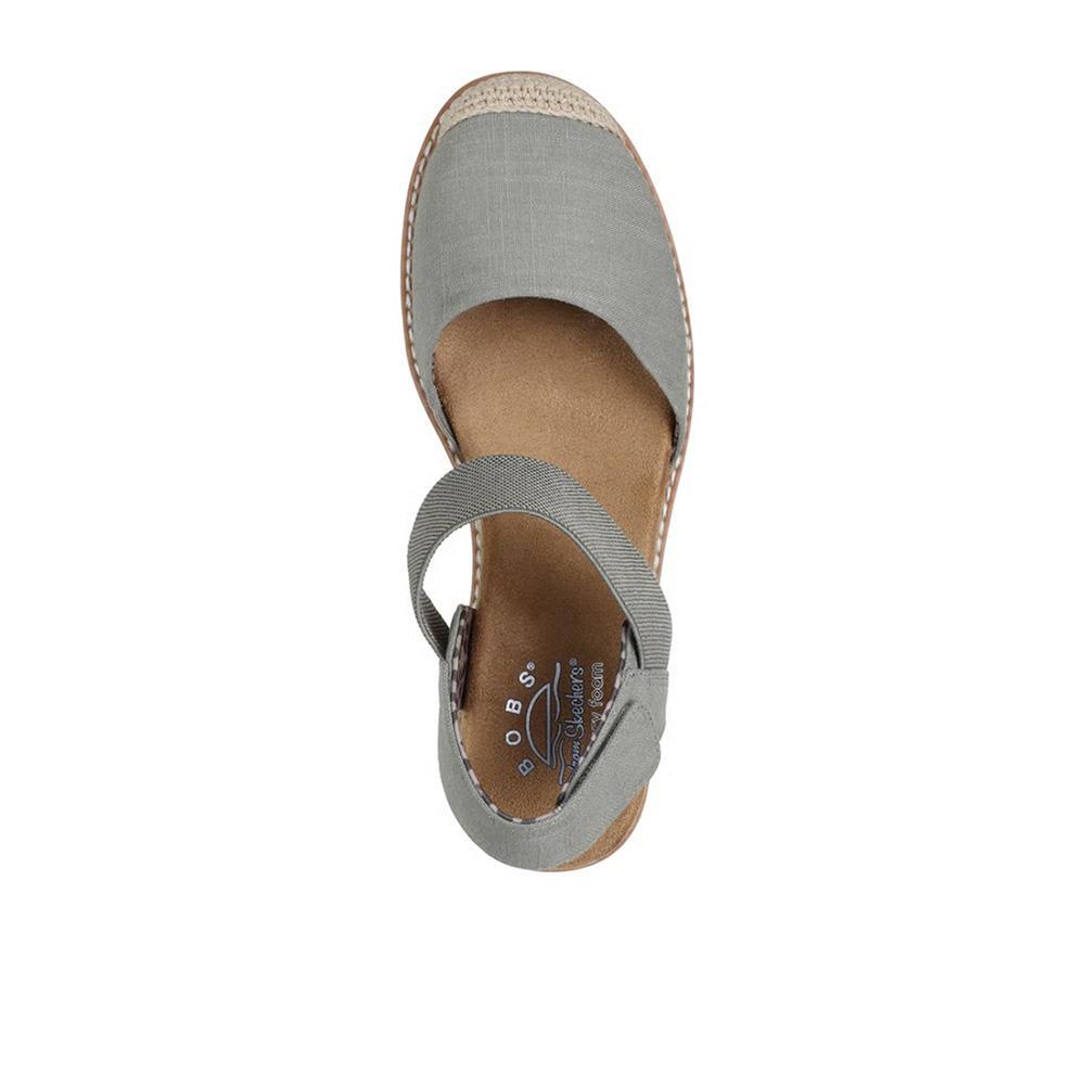 Alpercatas Skechers Mulher Bobs Desert Kiss Sun Shining em Oliva 3/4
