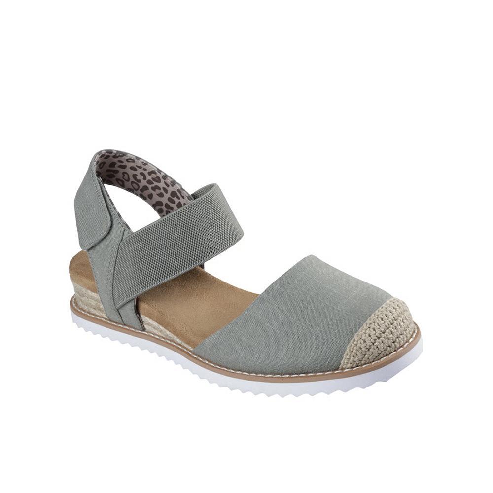 Alpercatas Skechers Mulher Bobs Desert Kiss Sun Shining em Oliva 2/4