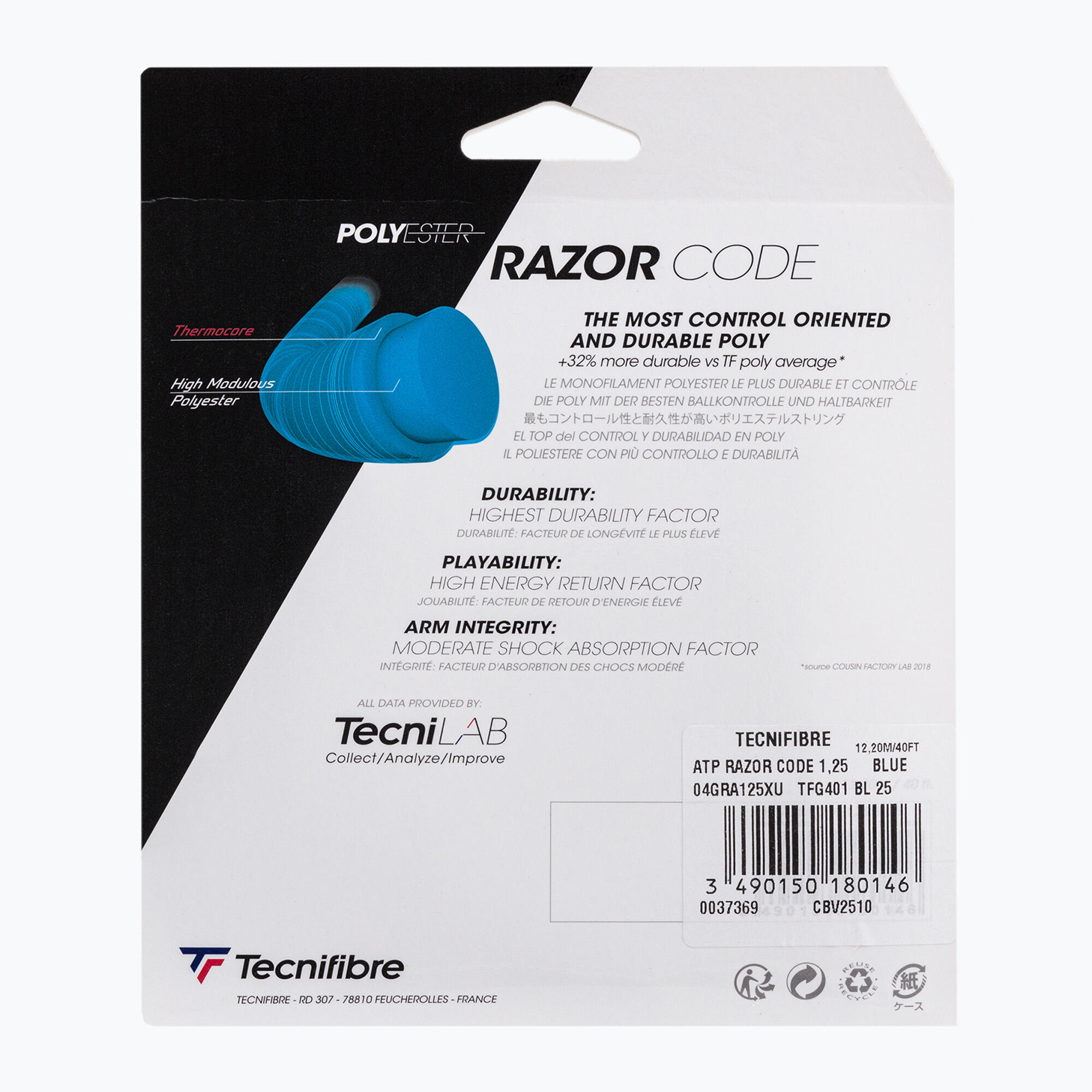 Cordas de ténis Tecnifibre Razor Code 12 m 2/3