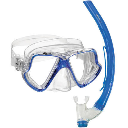 Combo Snorkeling Adulte Zephir Masque Ergonomique Tuba Semi-Dry