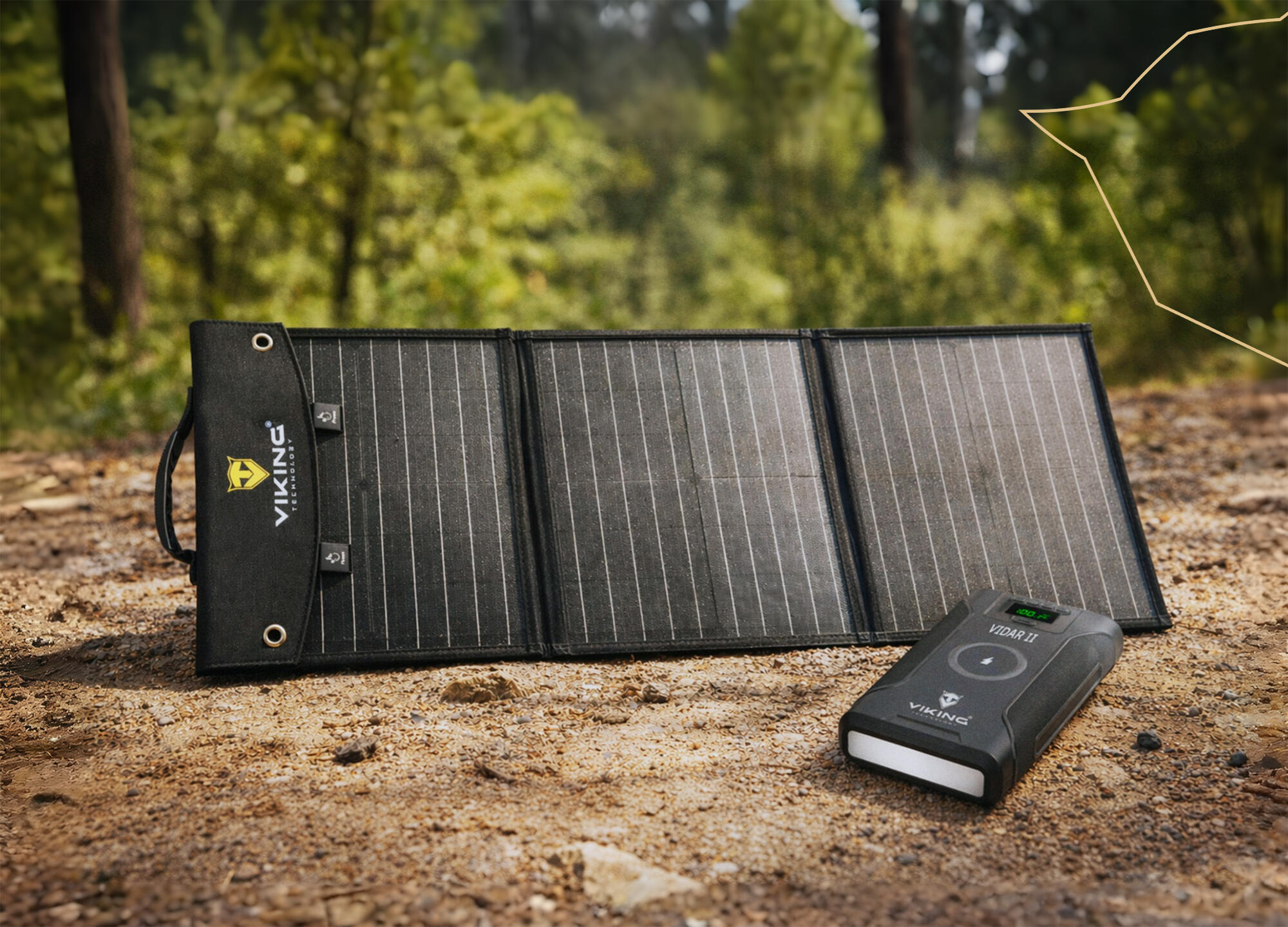 Set powerbanka Viking VIDAR II a solární panel Viking L60 PD 3/6
