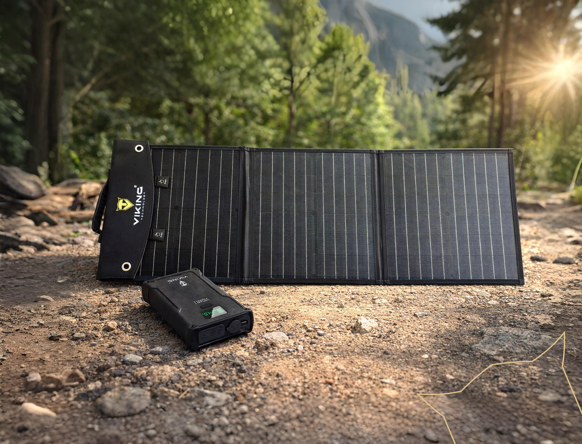 Set powerbanka Viking VIDAR I a solární panel Viking L60 PD 3/6