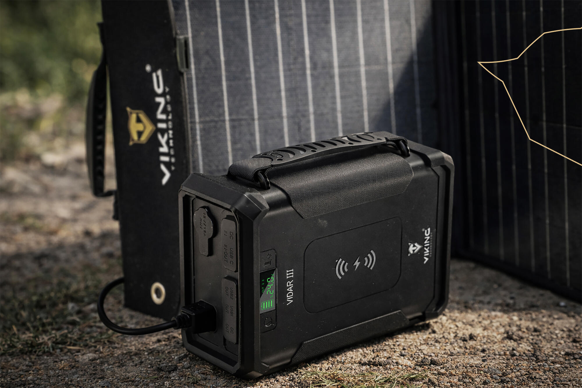 Set powerbanka Viking VIDAR III a solární panel Viking L60 PD 2/6