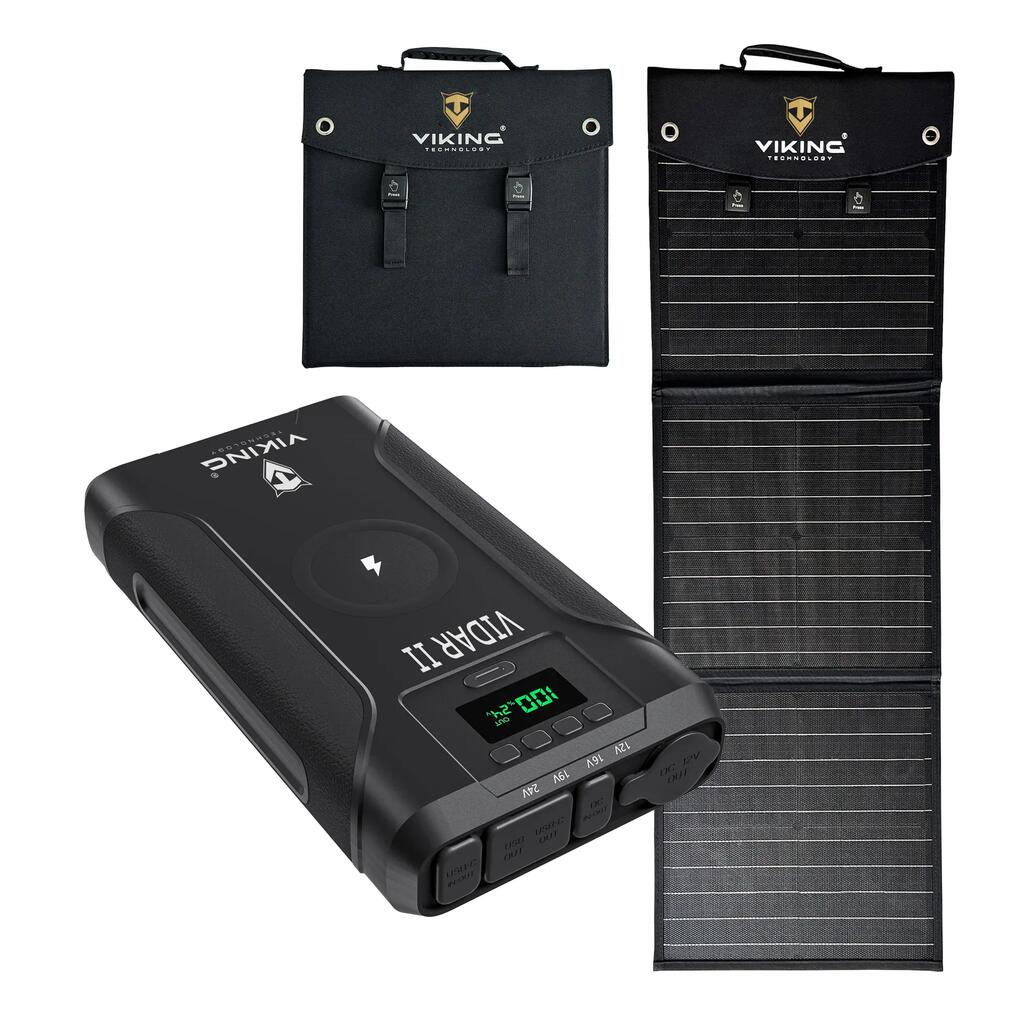 Set powerbanka Viking VIDAR II a solárny panel Viking L60 PD