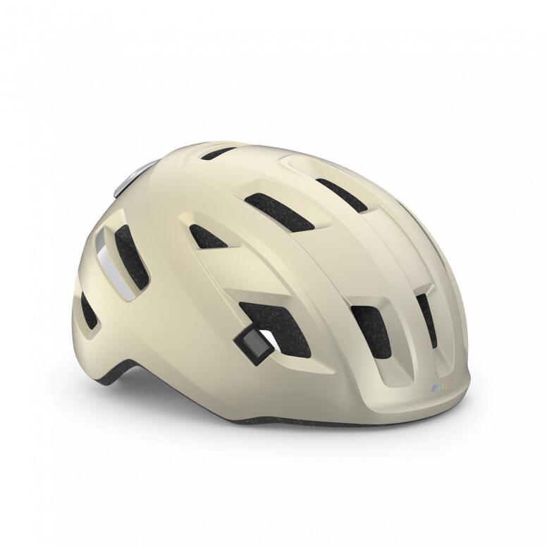 MET E-Mob Road Bike Cycle Helmet Cream 58-61cm (Large)