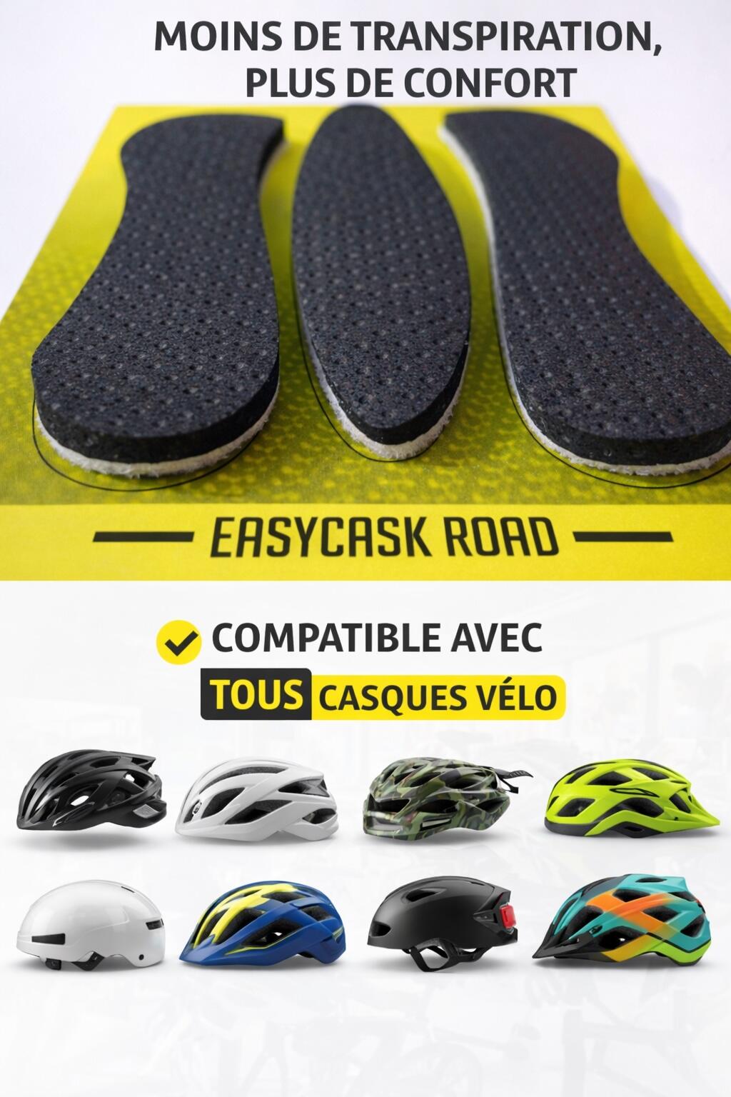 Mousse casque vélo confort respirant universelle – EASYCASK ROAD 2/7