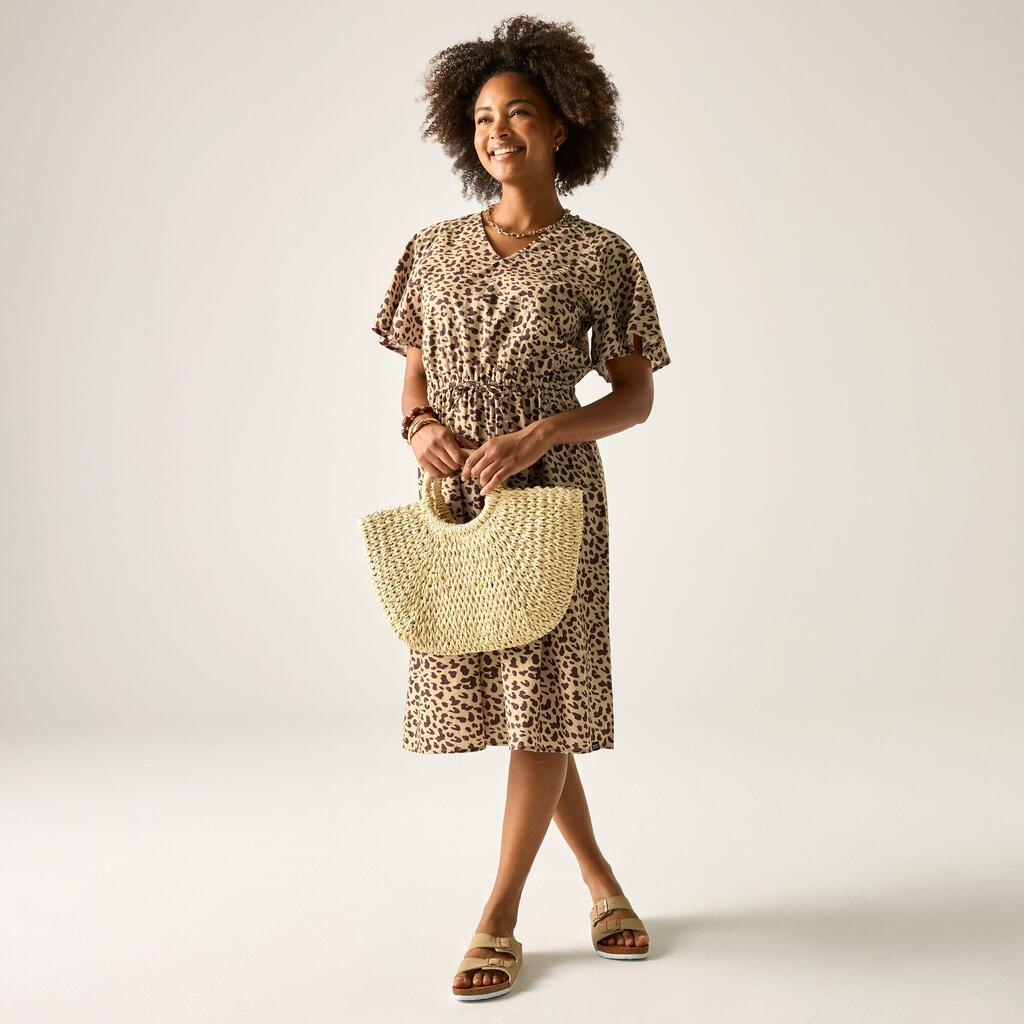 Womens Elona Cotton V-Neck Dress