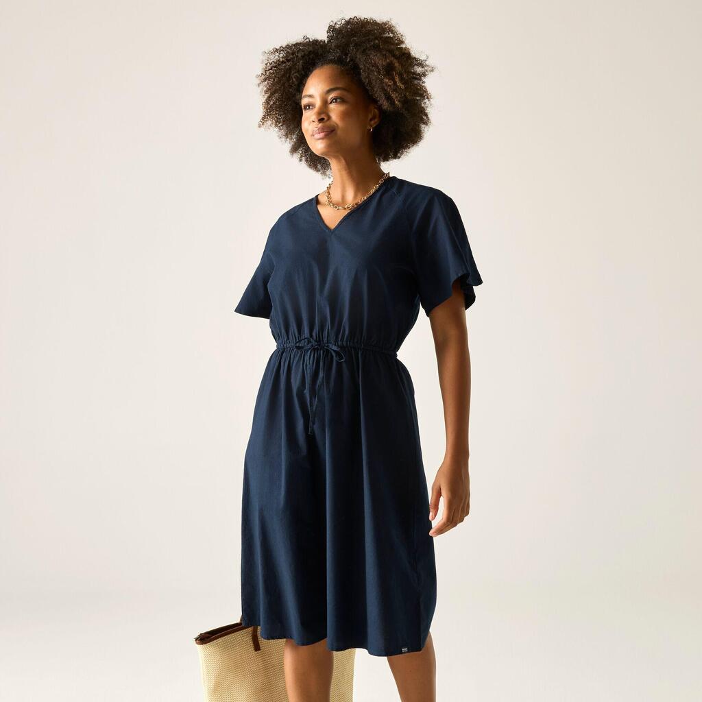 Womens Elona Cotton V-Neck Dress