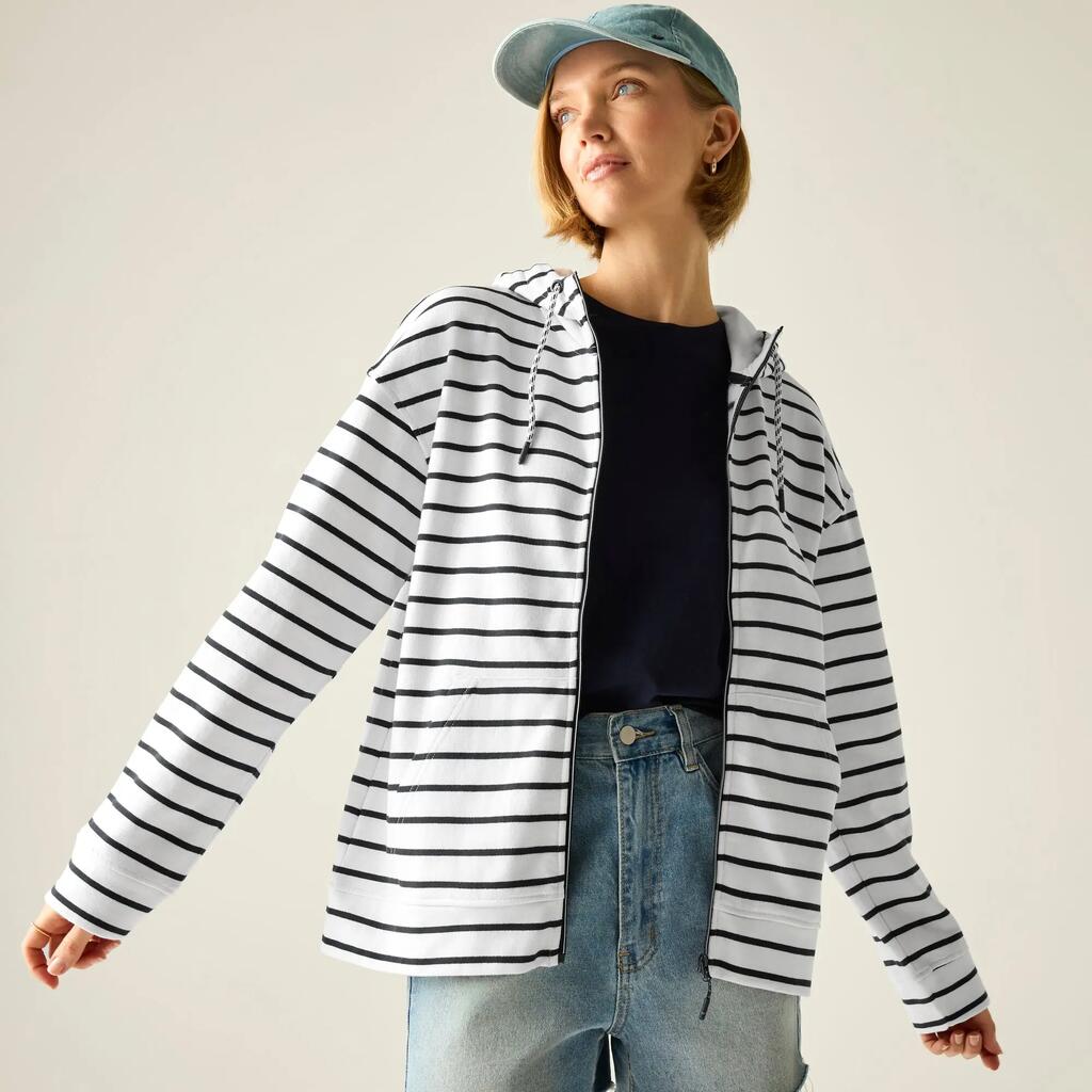 Womens Bayletta Full Zip Striped Hoody