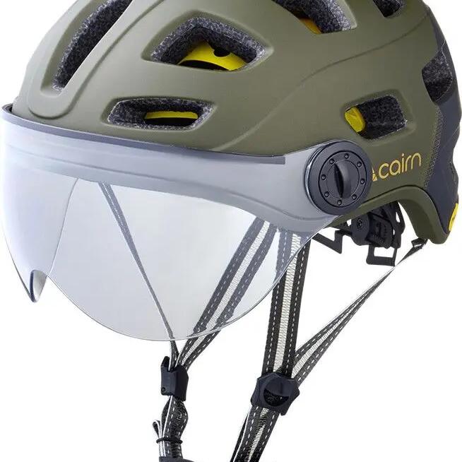 Cairn Quartz Visor LED USB MIPS Khaki Urban Helmet
