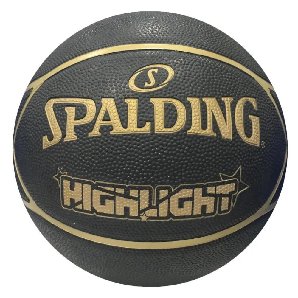 Spalding Highlight Black/Gold Basketball Size 7