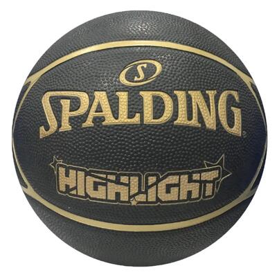 Basketbal spalding highlight zwart/goud