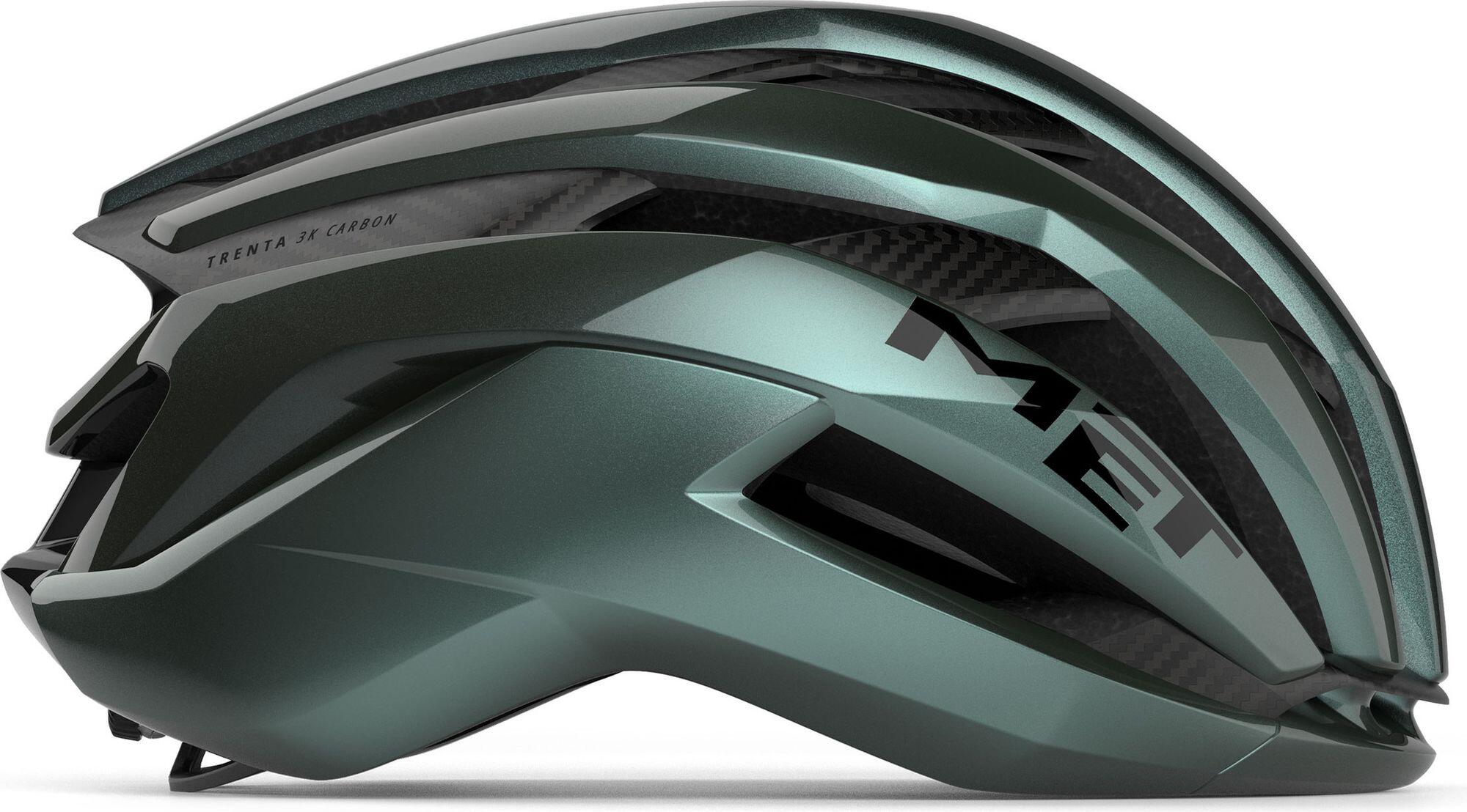 MET Trenta 3K Casco da strada in carbonio verde 3/5