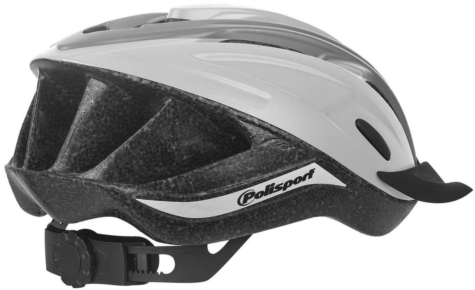 Casco de bicicleta Polisport M 54-58 cm blanco y gris 3/4
