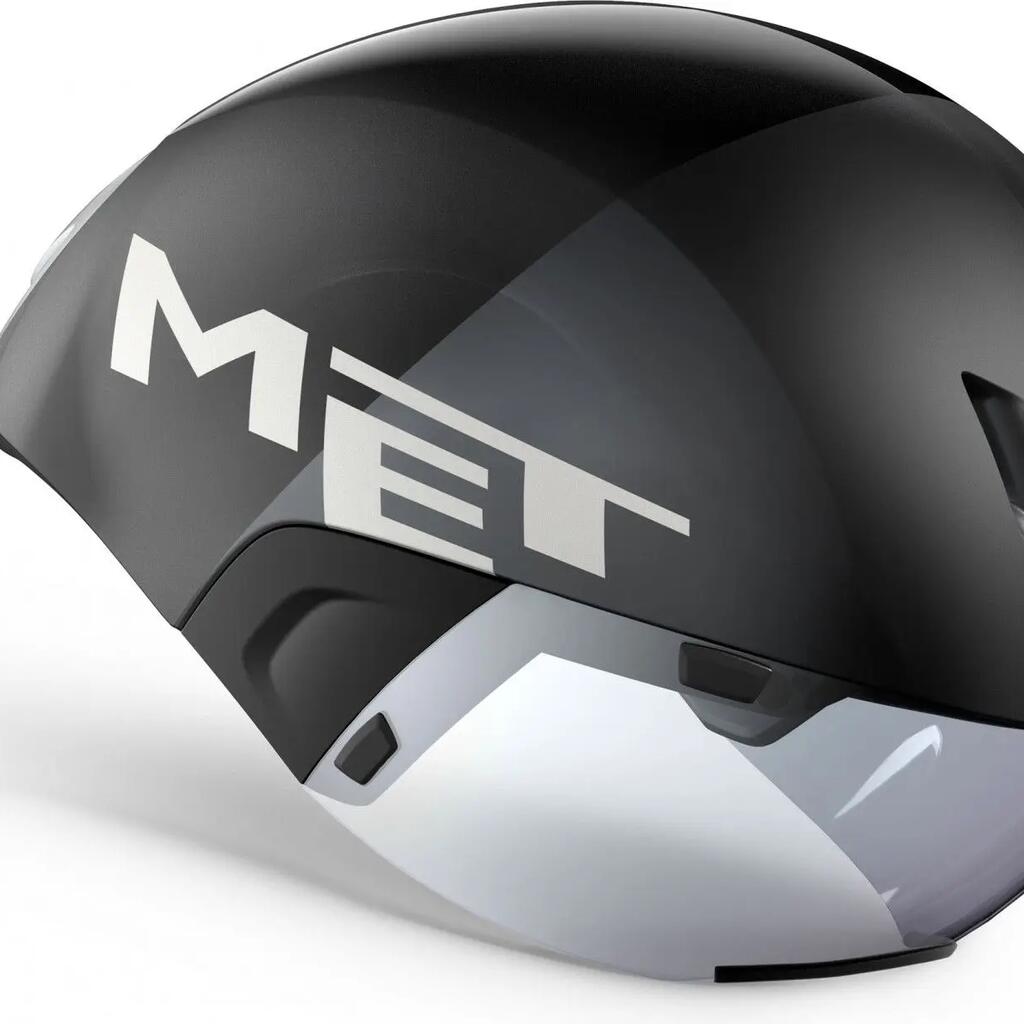 MET Codatronca Helmet Black Silver Matt Glossy