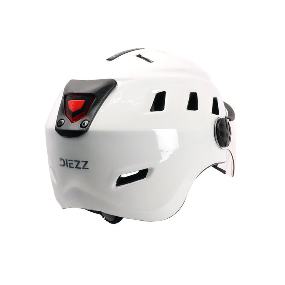 EDGE LED-fietshelm met vizier WHITE. 2/2