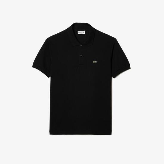Lacoste Modèle L1212 Short Sleeved Ribbed Collar S Couleur Noir