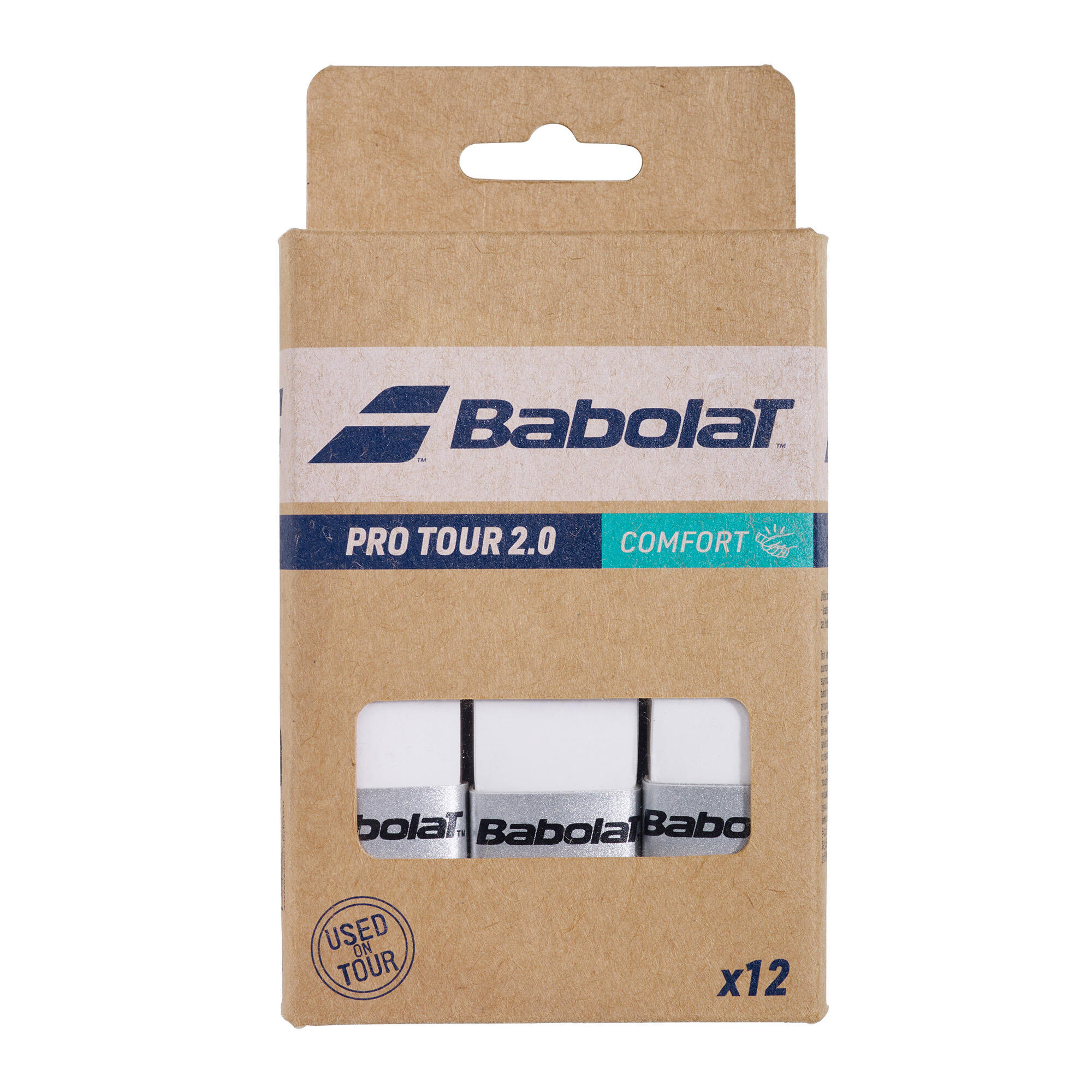 PRO TOUR 2.0 COMFORT OVERGRIP WHITE (12X) 3/3