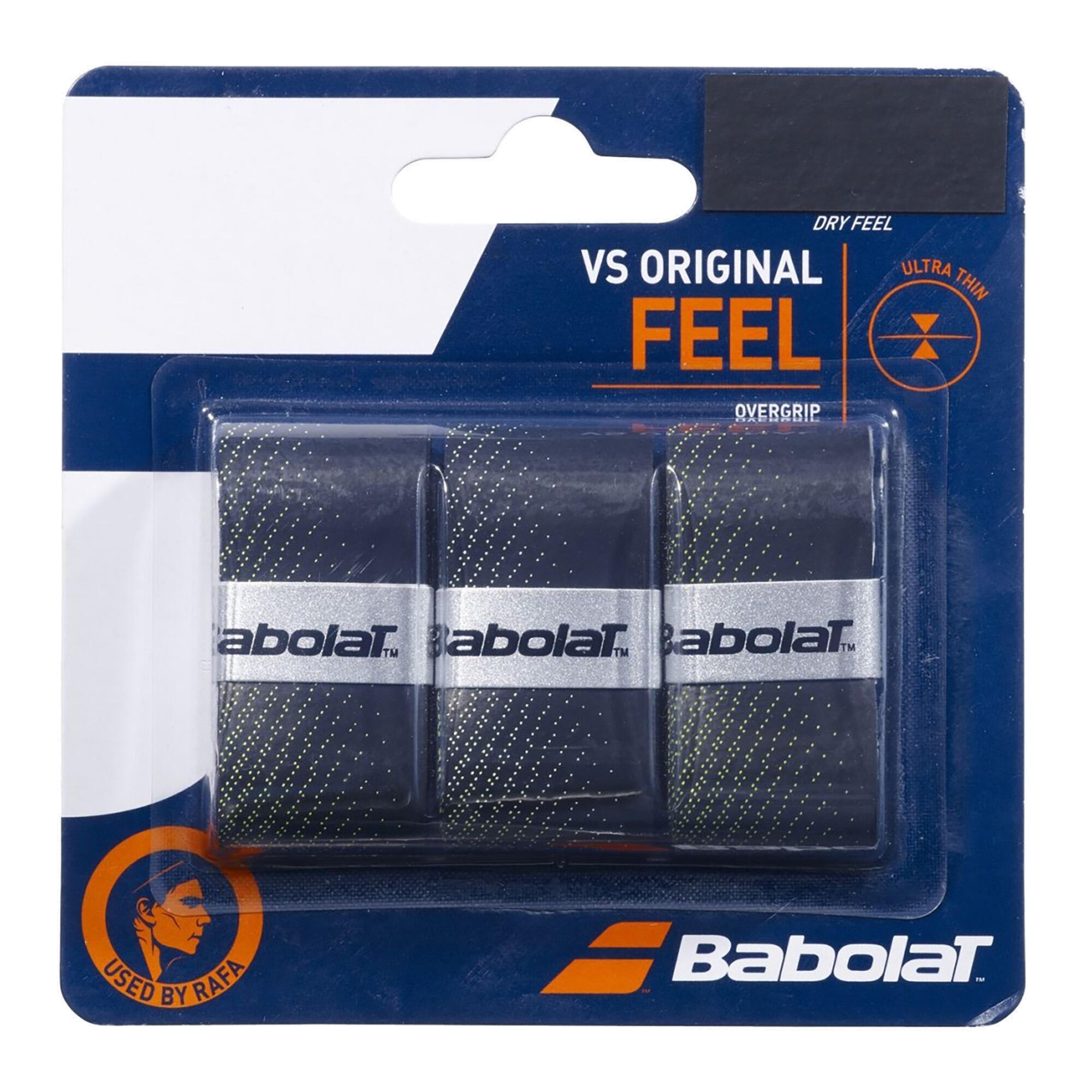 Overgrips Babolat VS Original Negro Amarillo 3 Unidades 3/3